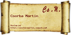 Csorba Martin névjegykártya